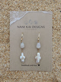 Cone Shell / Pearl Cross Huggies