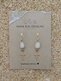 Cone Shell / Cross Charm Huggies