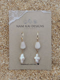 Cone Shell / Pearl Cross Huggies