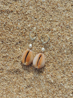 Honey Cowrie Shell Huggies