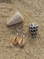 Honey Cowrie Shell Huggies
