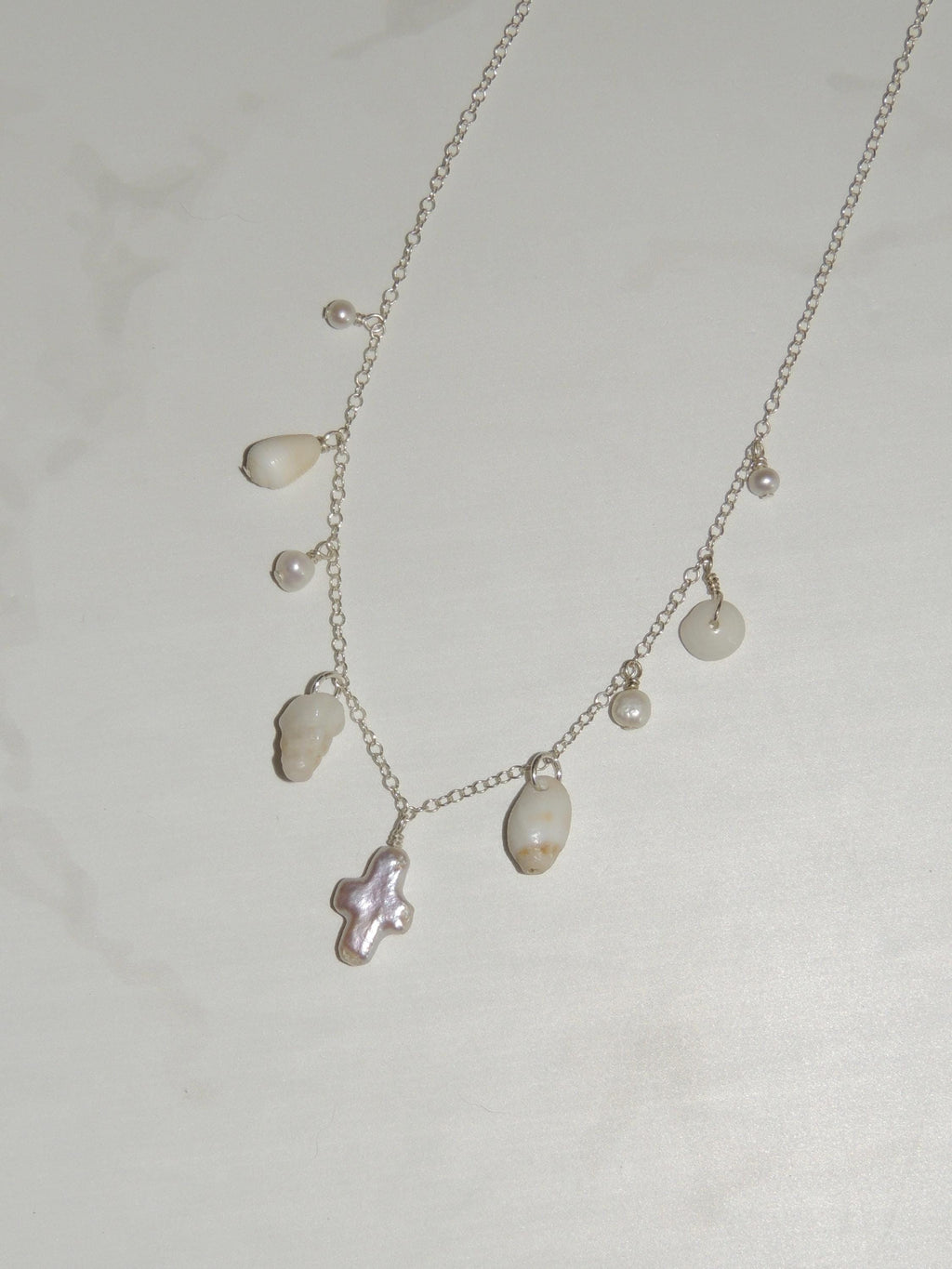 Pearl Cross / White Shell Choker