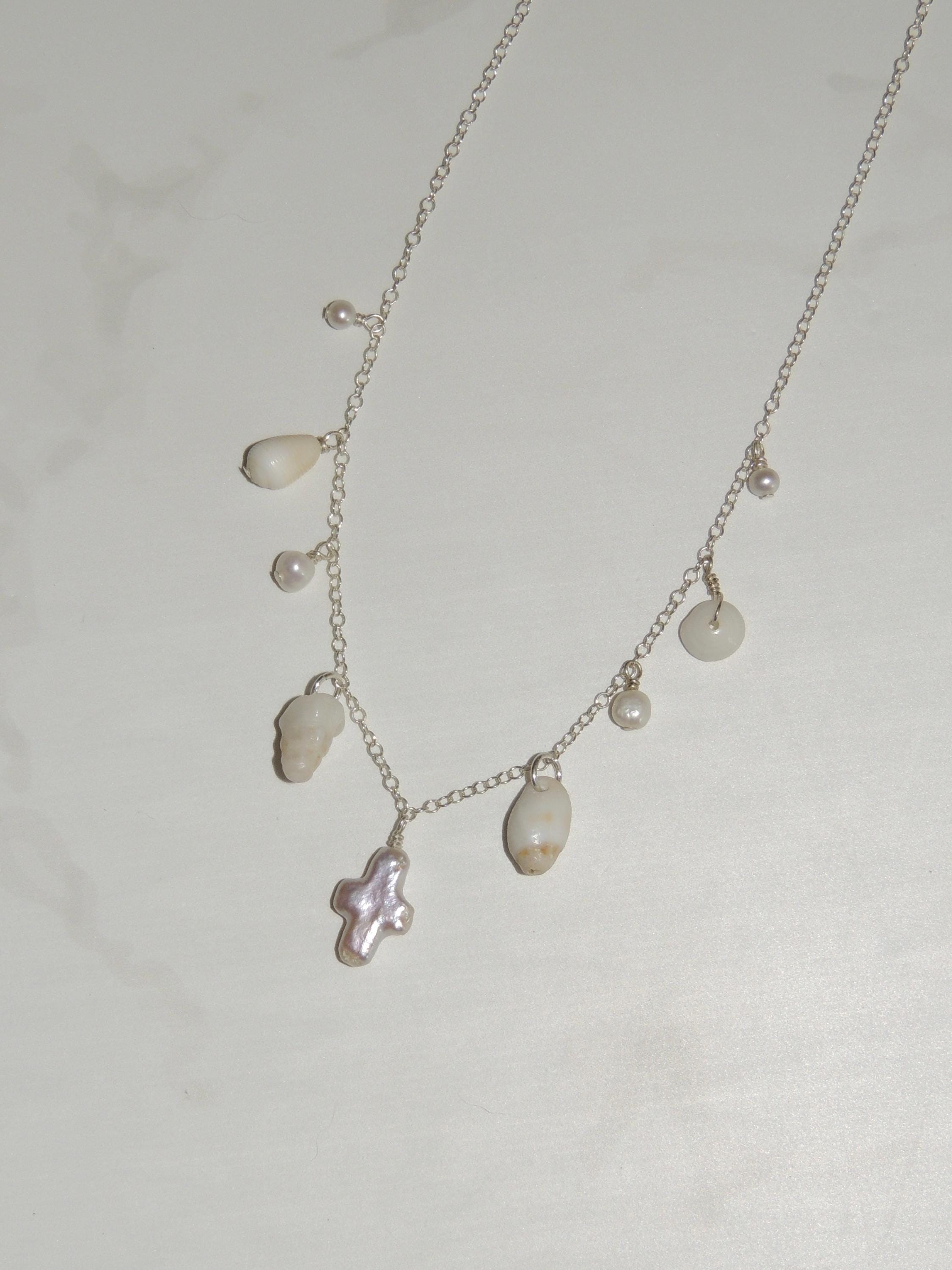 Pearl Cross / White Shell Choker