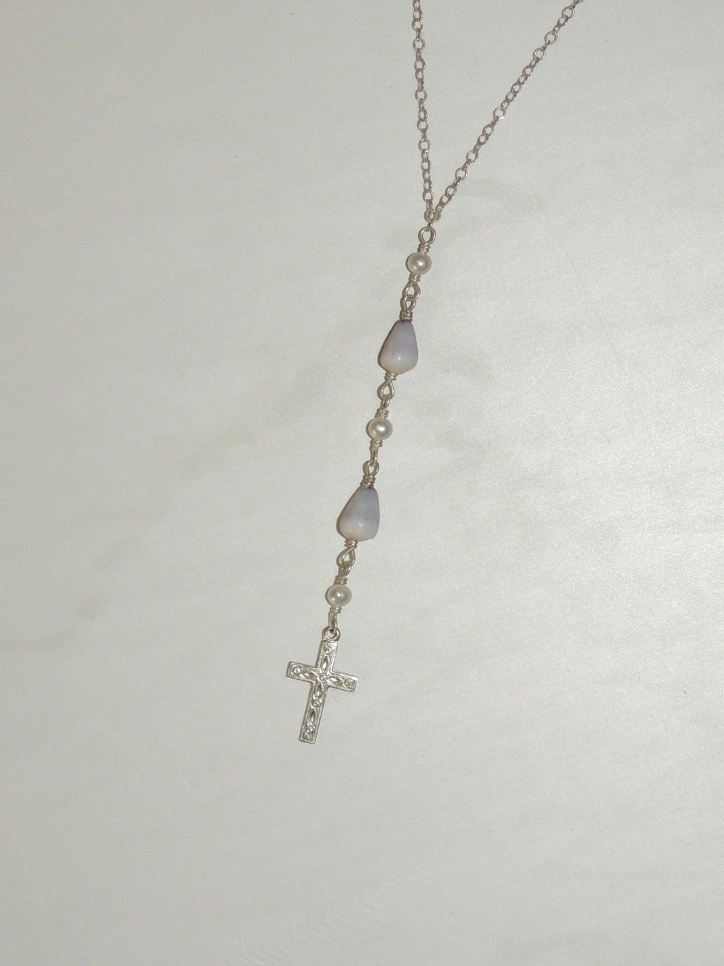 Cone Shell / Cross Charm Necklace