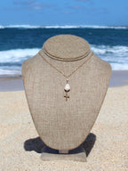 Cone Shell / Cross Charm Necklace