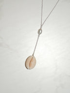 Granulated Cowrie Shell Lariat Necklace