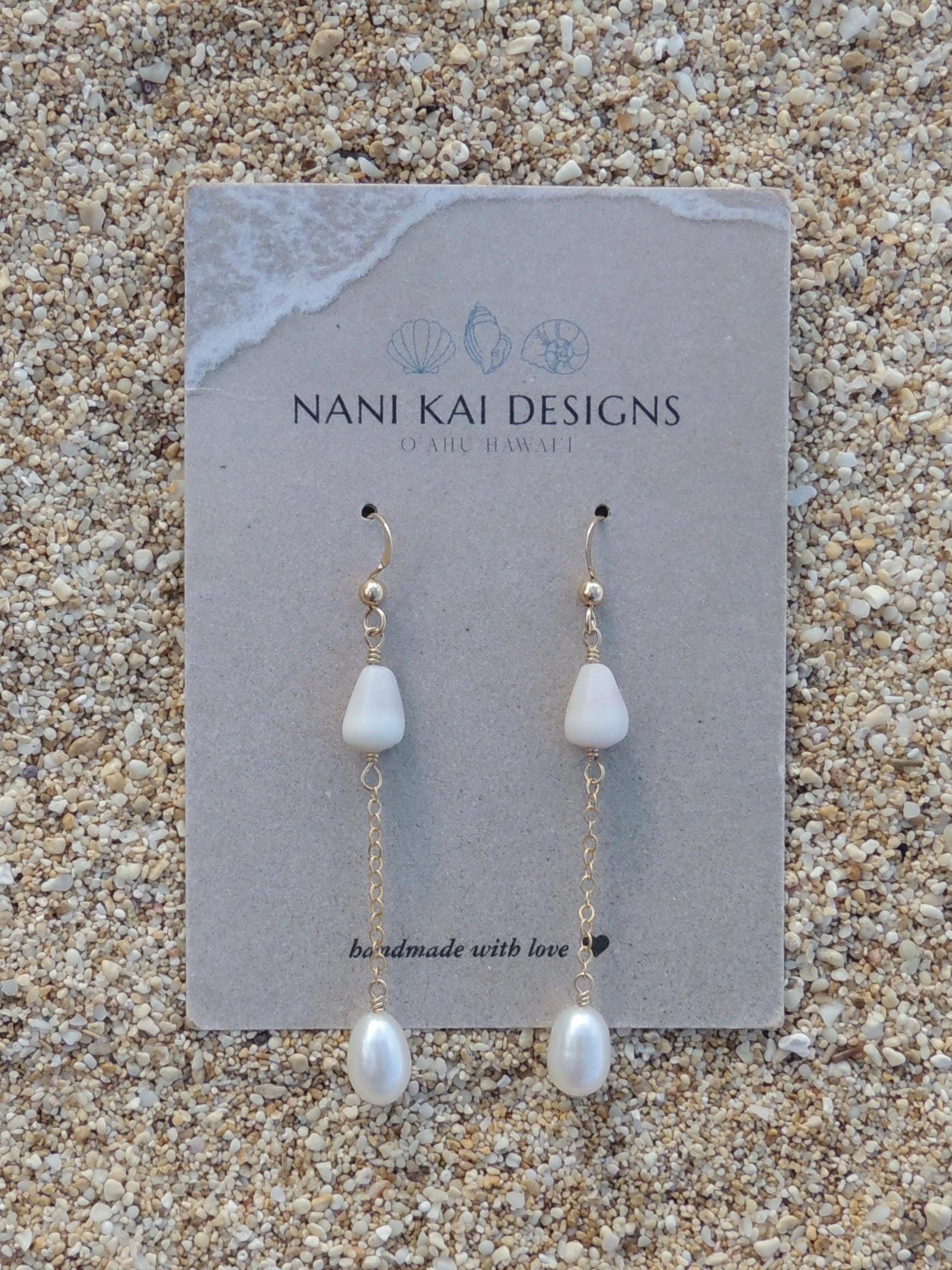 Cone Shell Chain Earrings