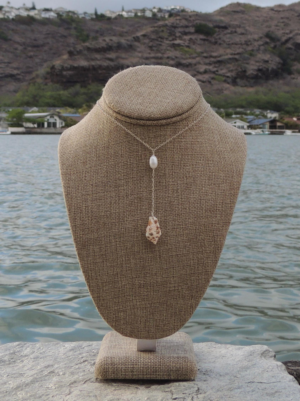 Stromb Shell Lariat Necklace