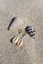 Honey Cowrie Shell Huggies