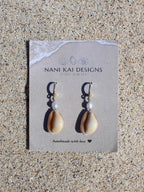 Honey Cowrie Shell Huggies