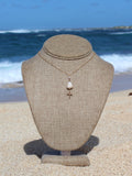 Cone Shell / Cross Charm Necklace