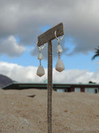 Cone Shell / Pikake Bead Huggies