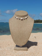 Cone Shell Choker / Blue Beads