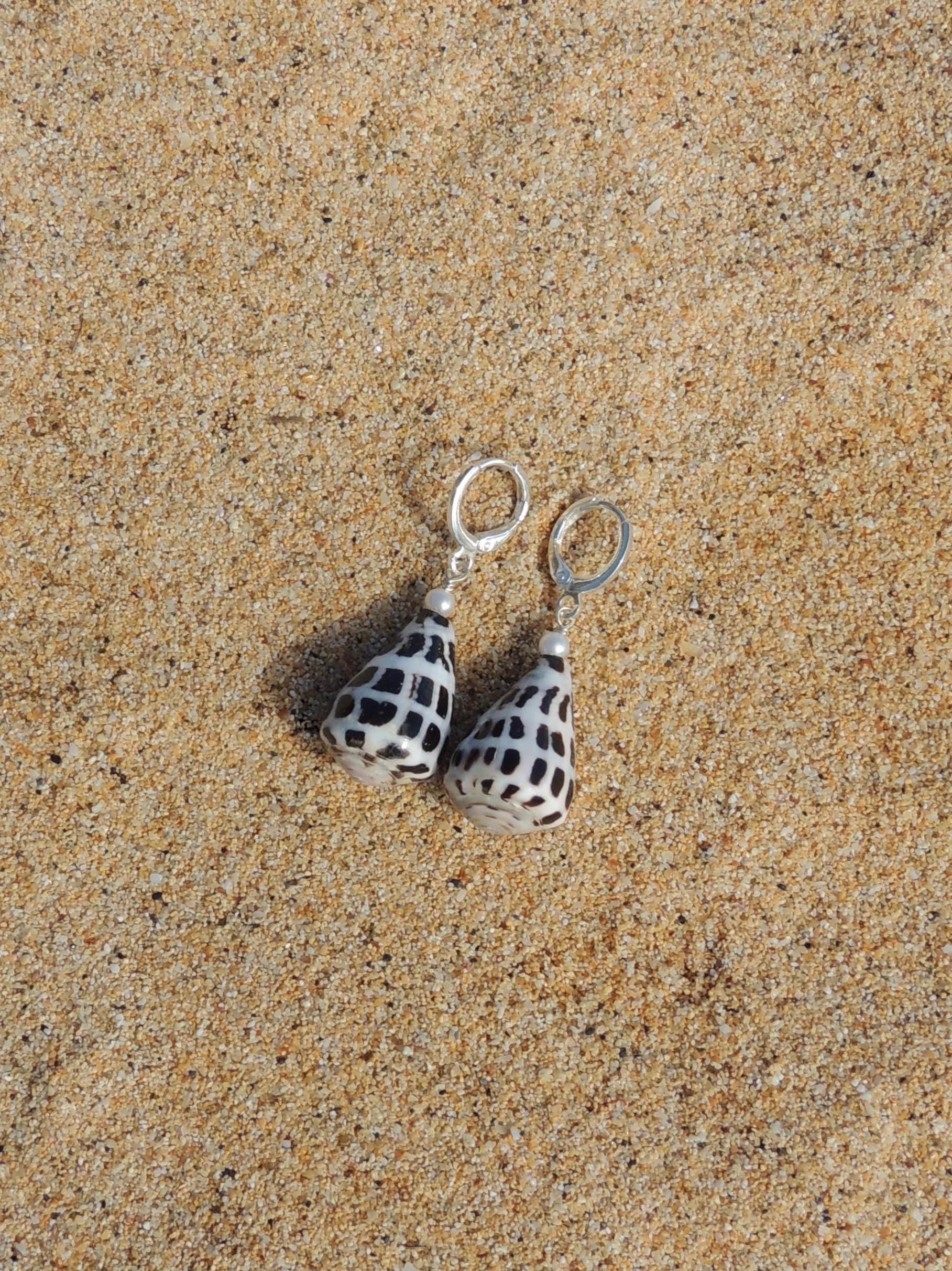 Hebrew Cone Shell Huggies