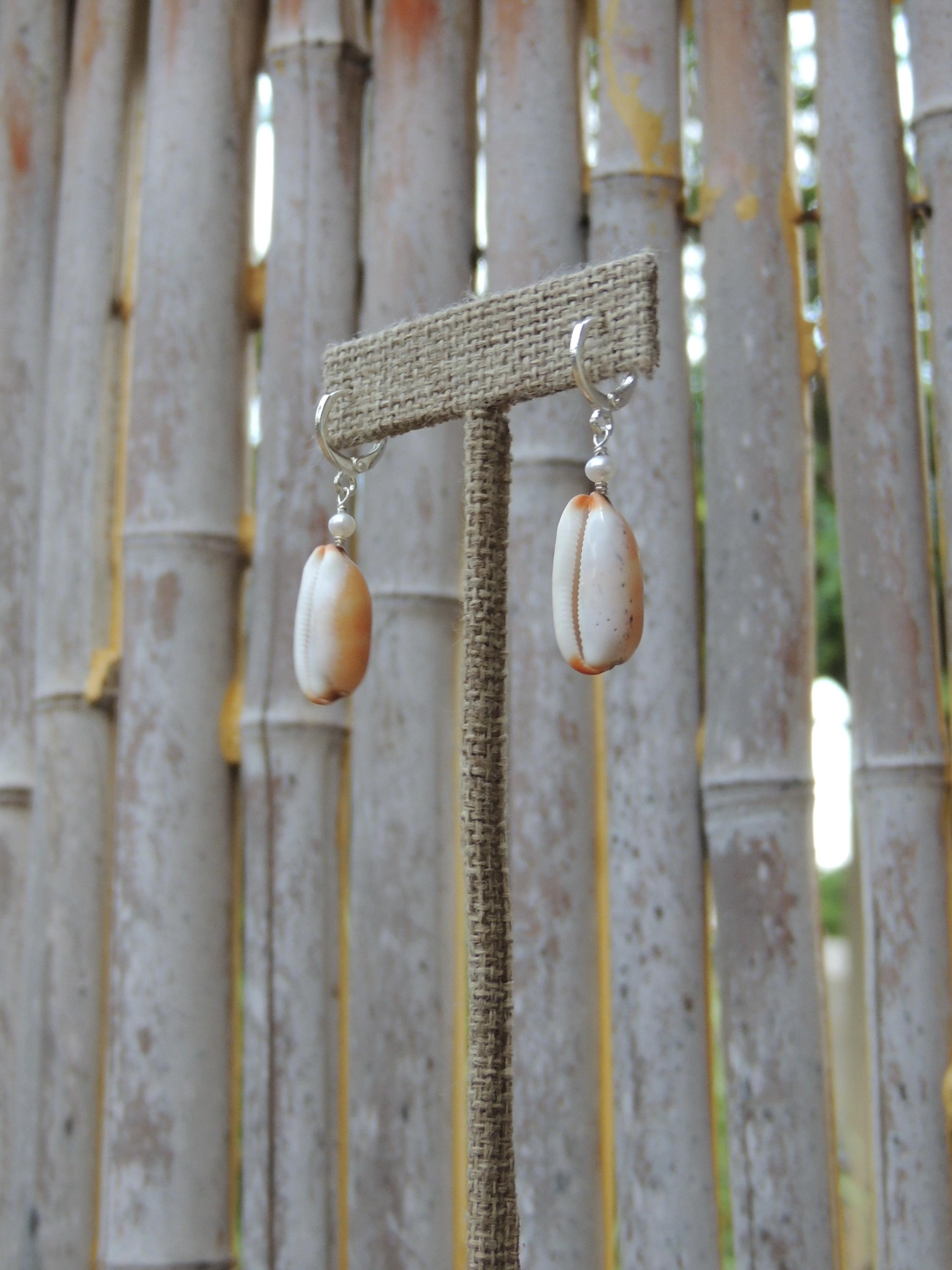 Isabella Cowrie Shell Huggies