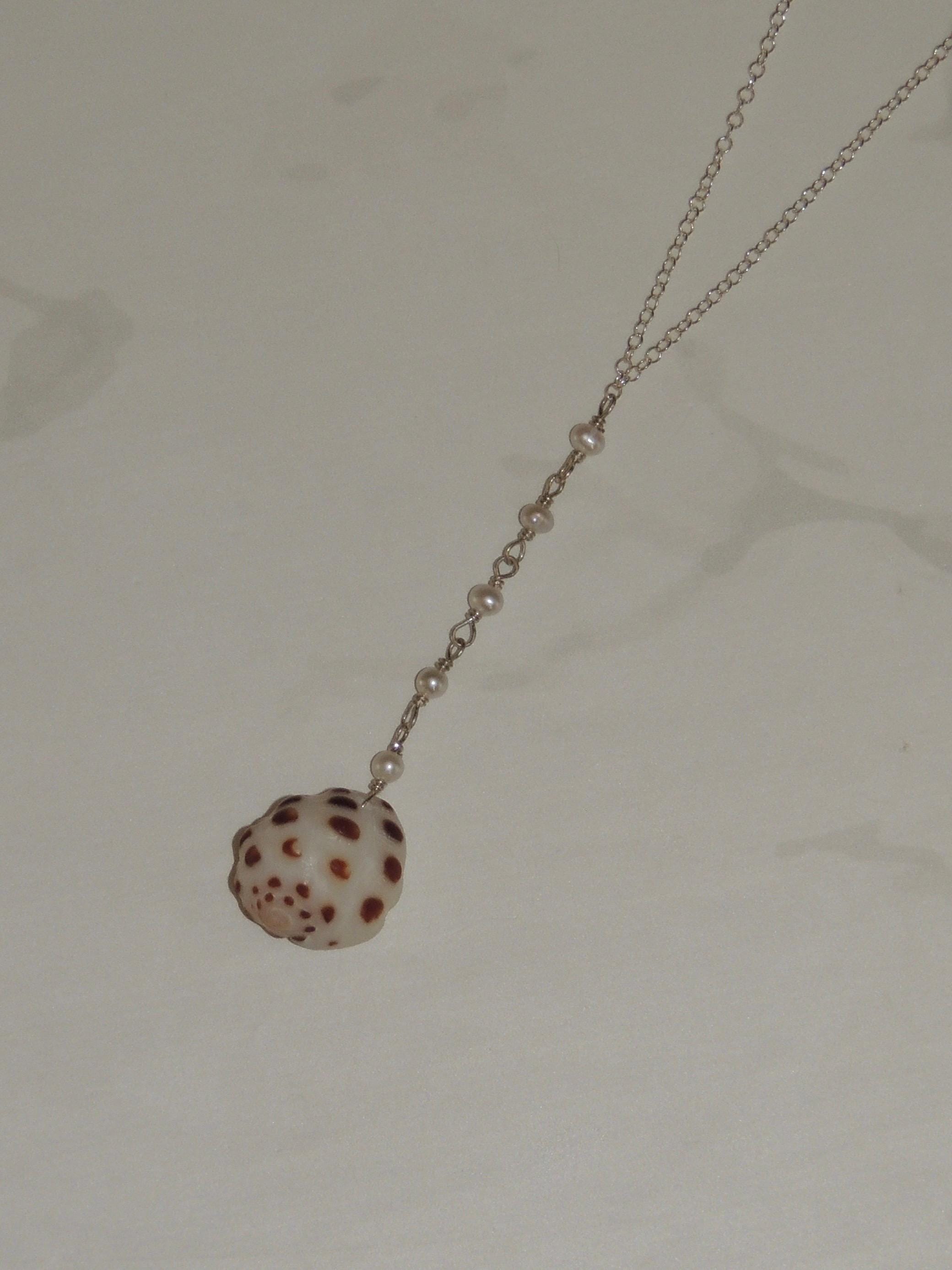 Drupe Shell Lariat Necklace