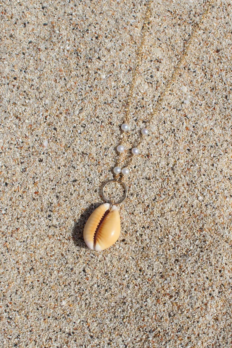 Honey Cowrie Shell Necklace