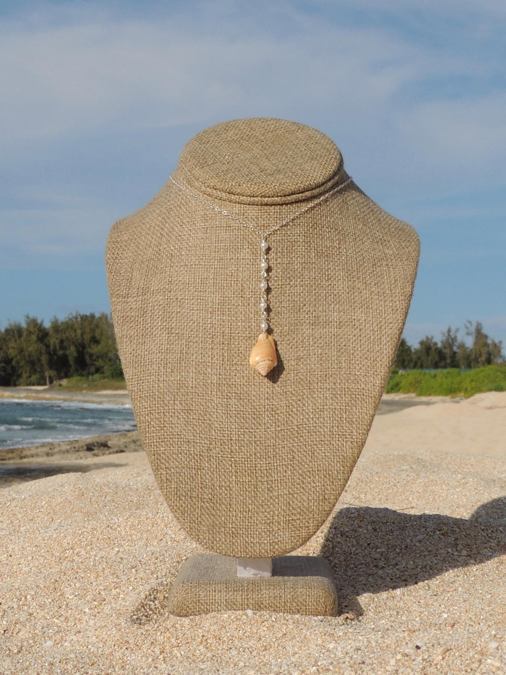 Stromb Shell Lariat Necklace