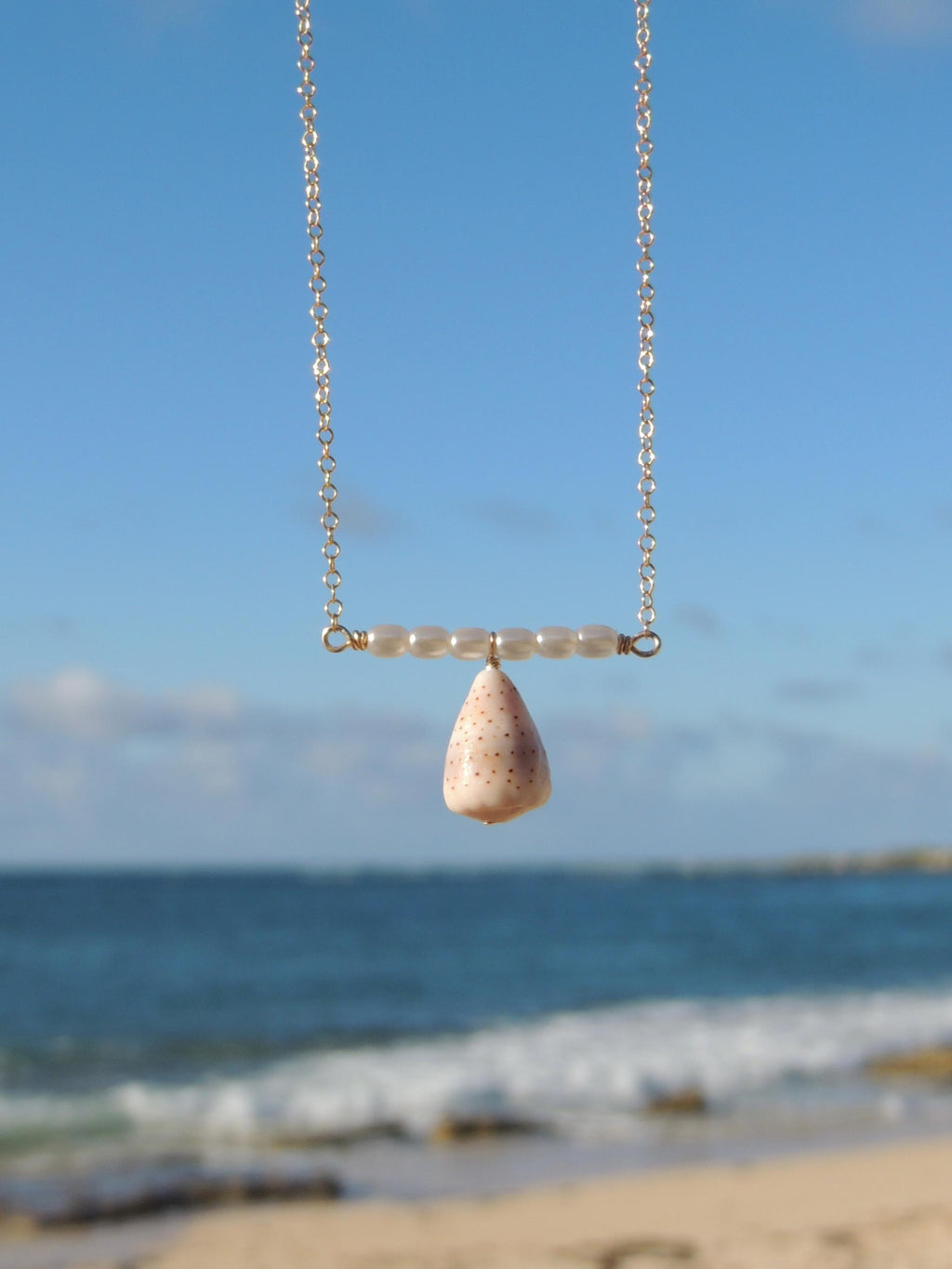 Cone Shell Bar Necklace