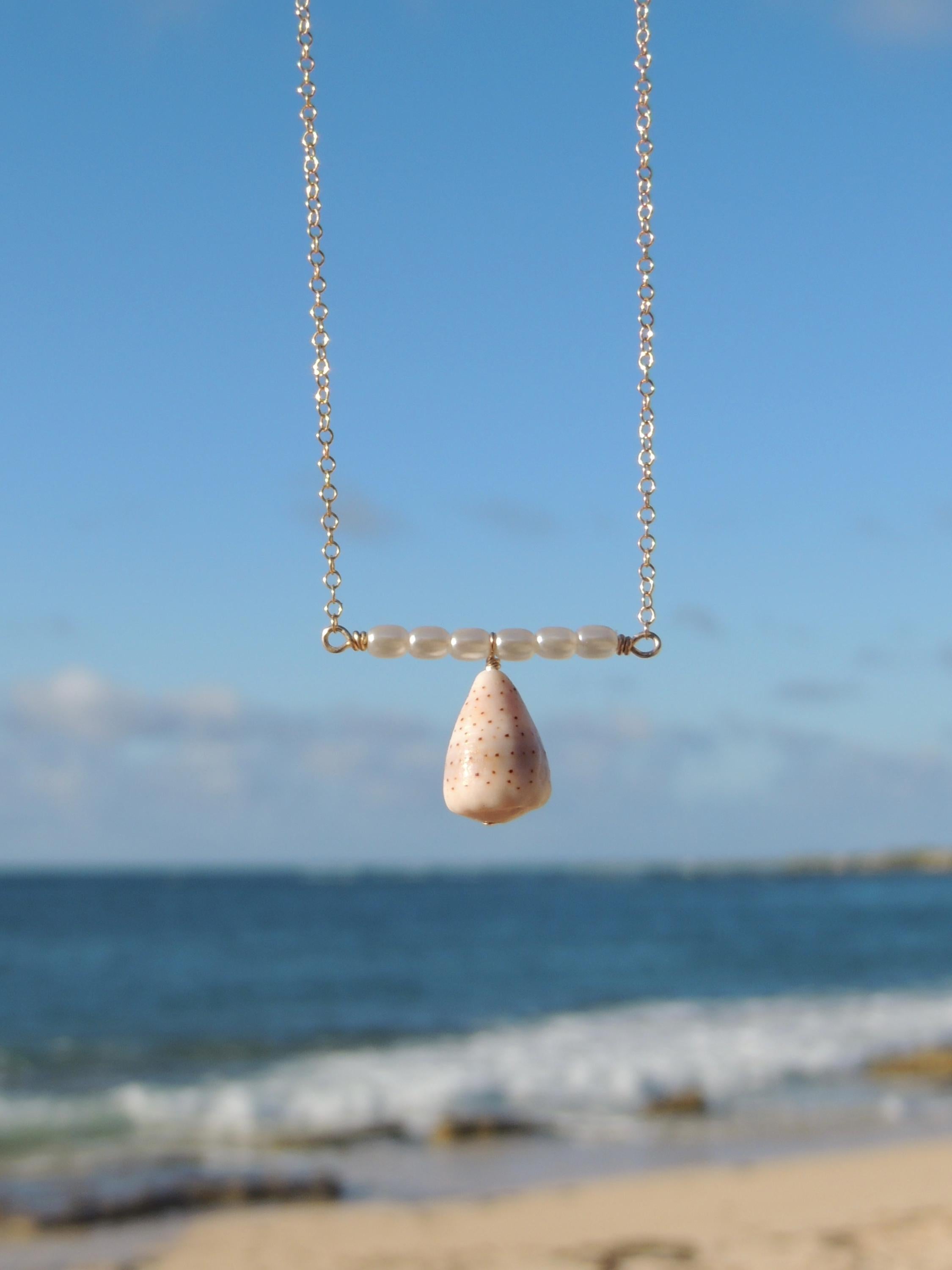 Cone Shell Bar Necklace