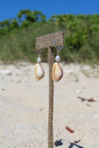 Honey Cowrie Shell Huggies