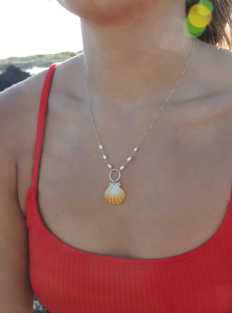 Brown Cowrie Shell Necklace