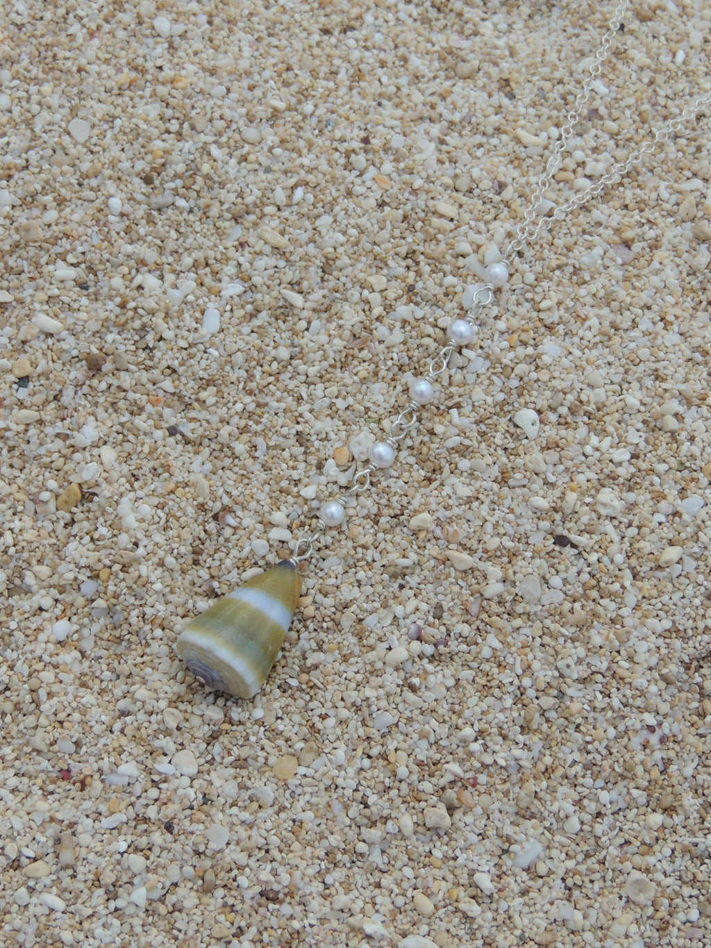 Cone Shell Lariat Necklace
