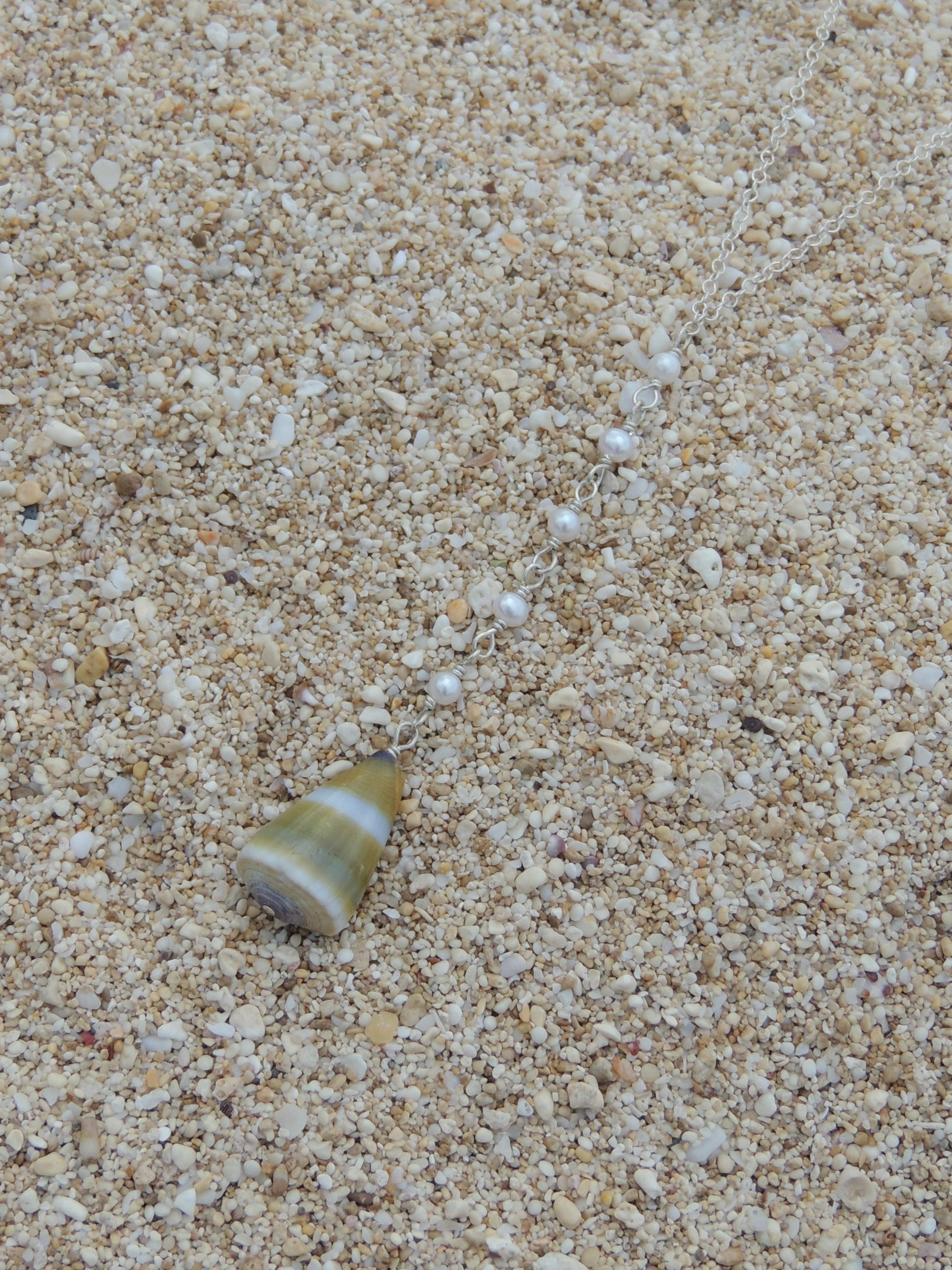 Cone Shell Lariat Necklace