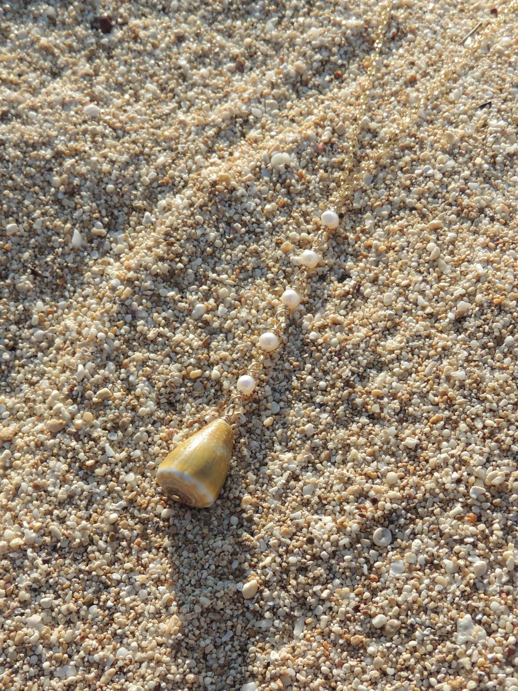 Cone Shell Lariat Necklace