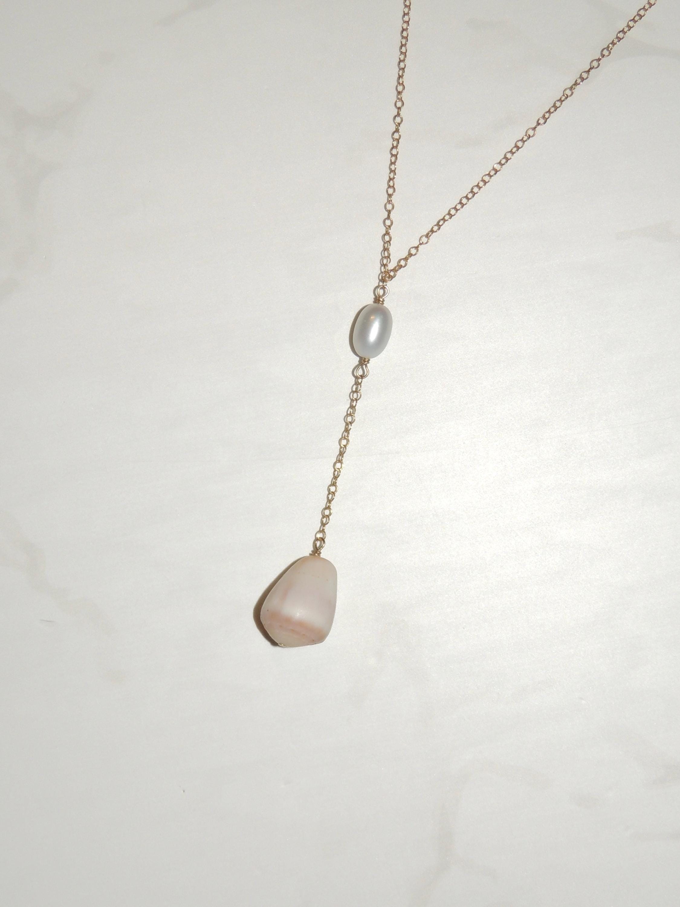 Cone Shell Lariat Necklace