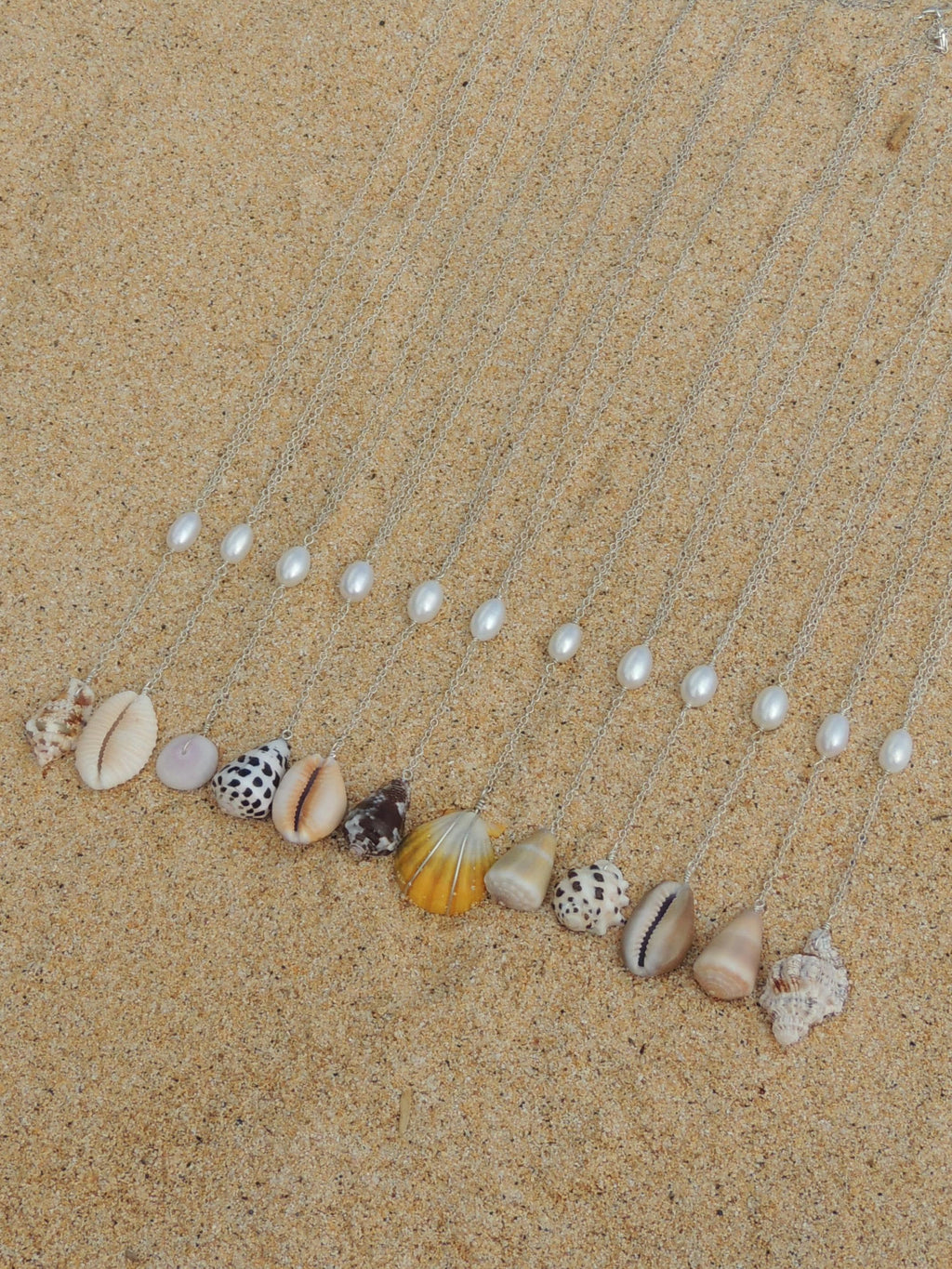 Sunrise Shell Lariat Necklace