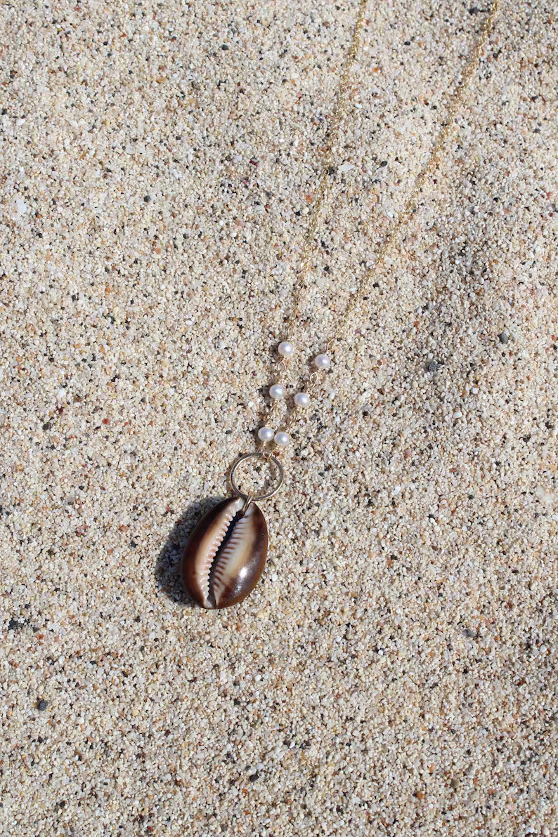 Brown Cowrie Shell Necklace