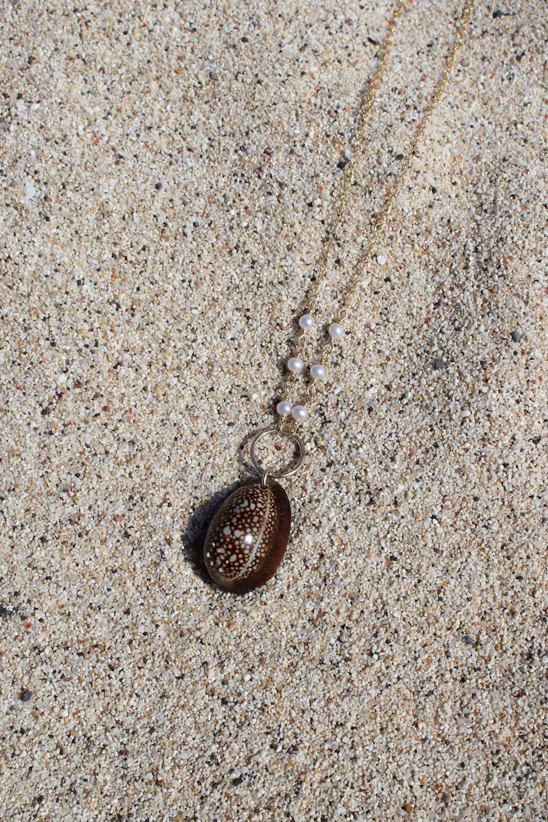 Brown Cowrie Shell Necklace