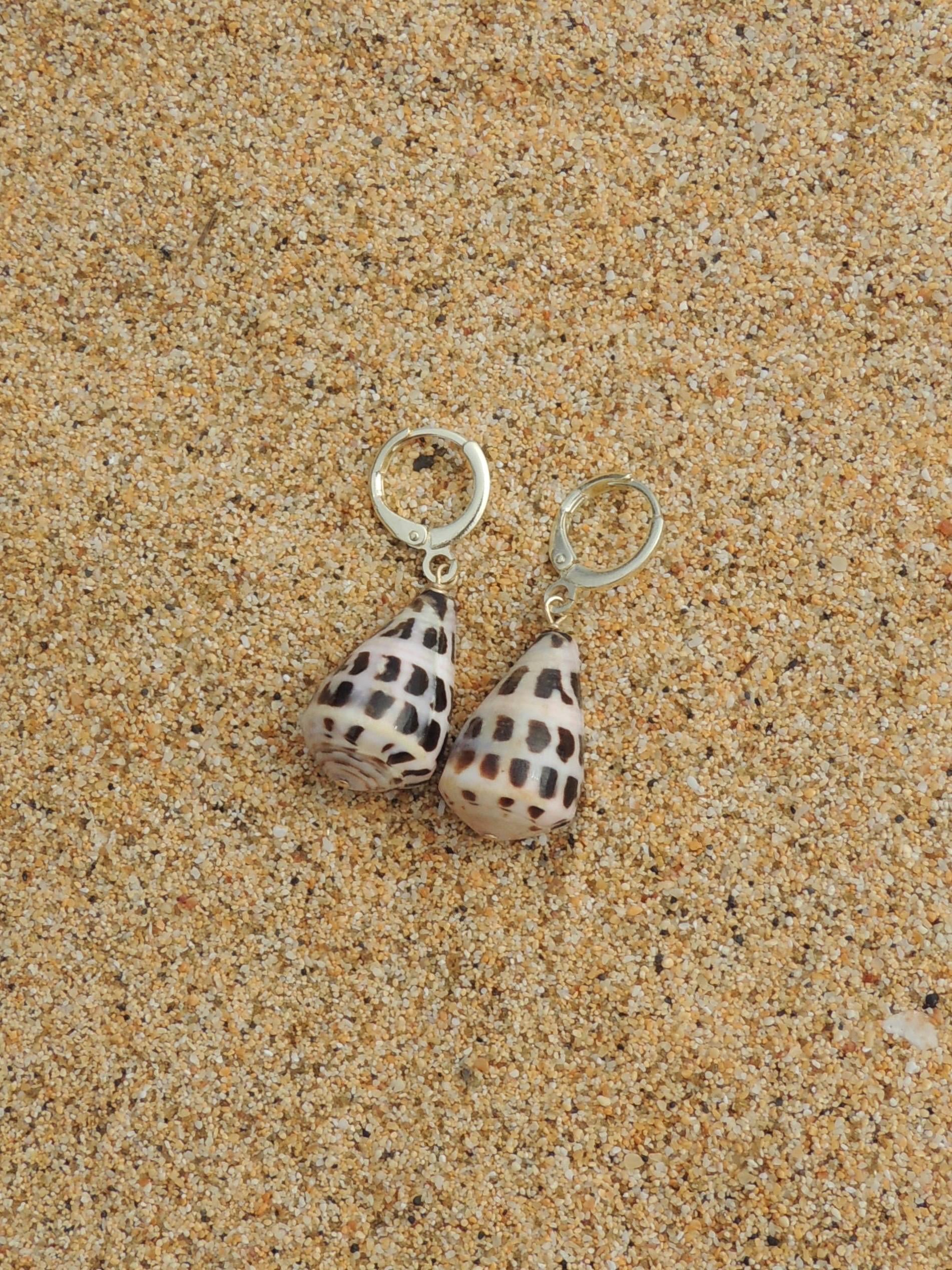 Hebrew Cone Shell Huggies