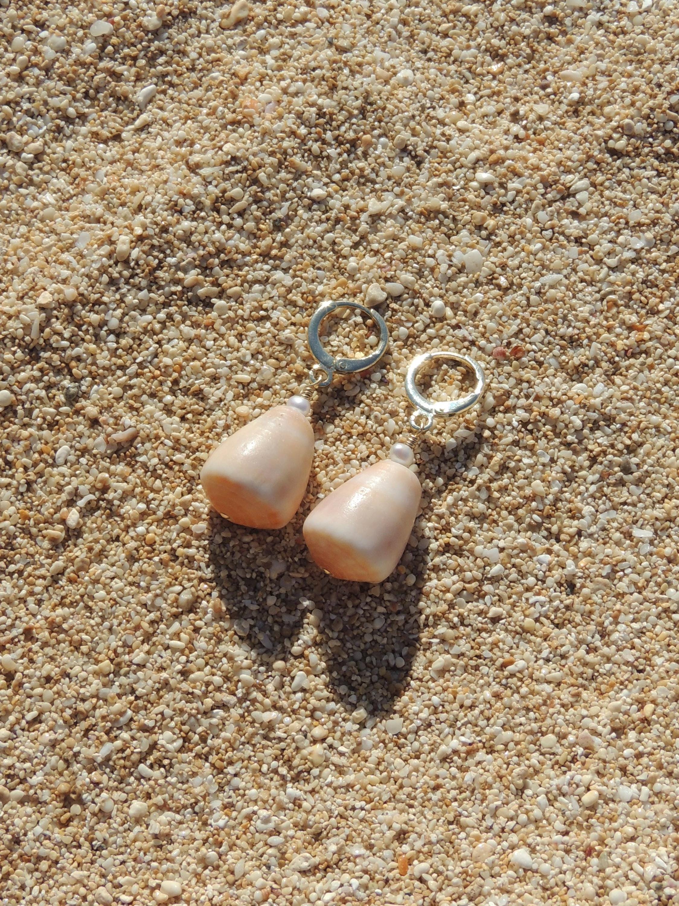 Pastel Cone Shell Huggies