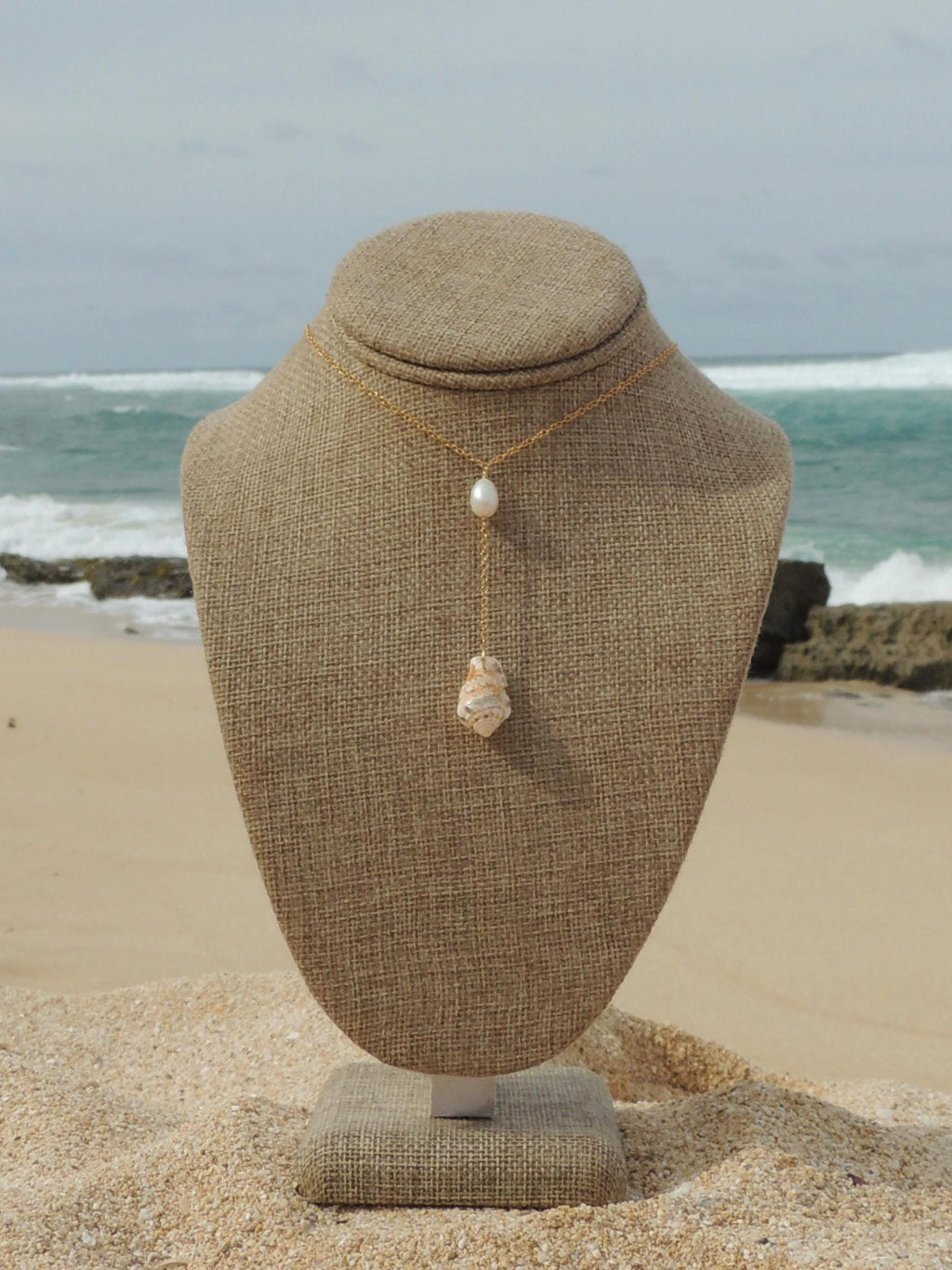 Stromb Shell Lariat Necklace