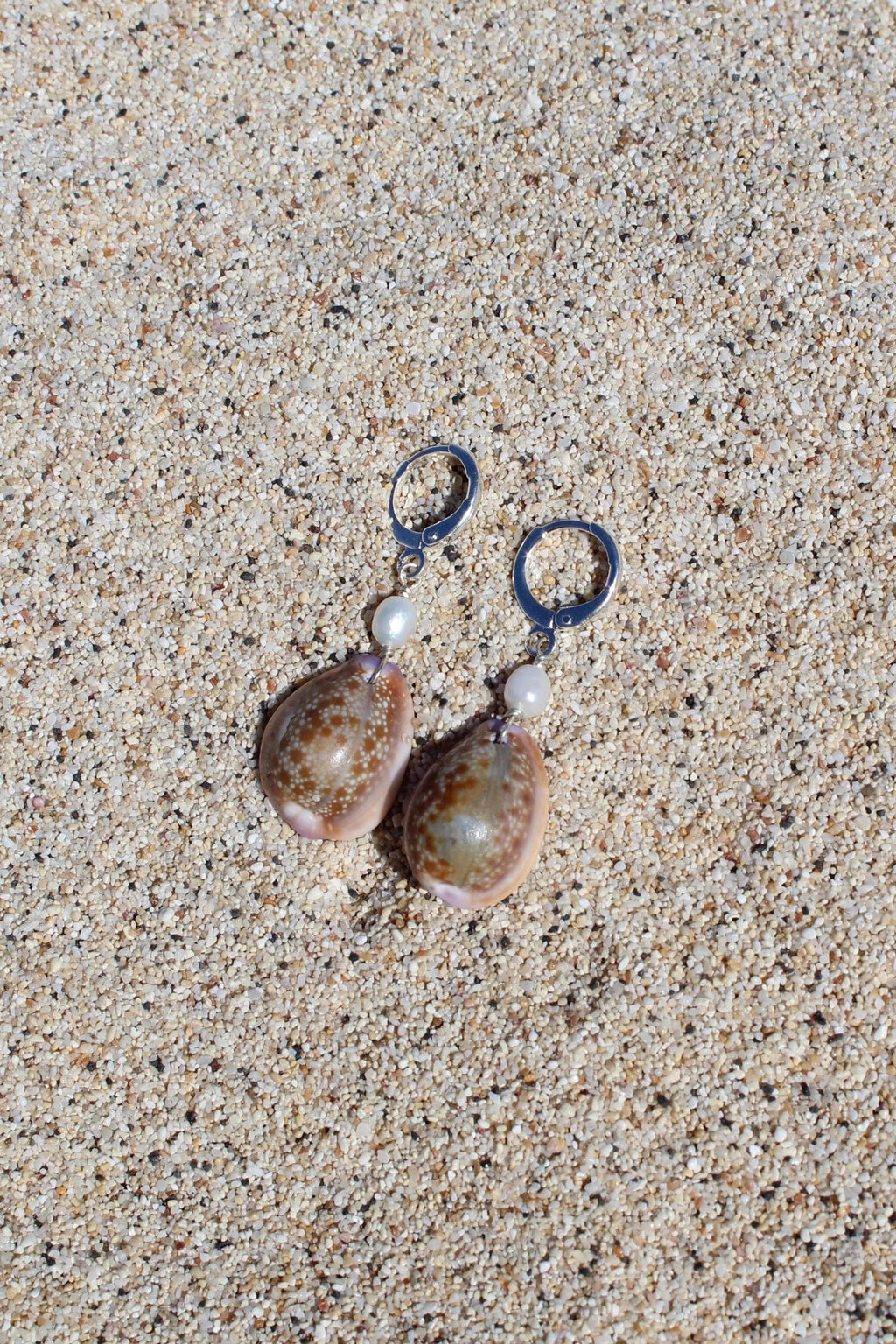 Honey Cowrie Shell Huggies