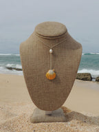 Sunrise Shell Lariat Necklace