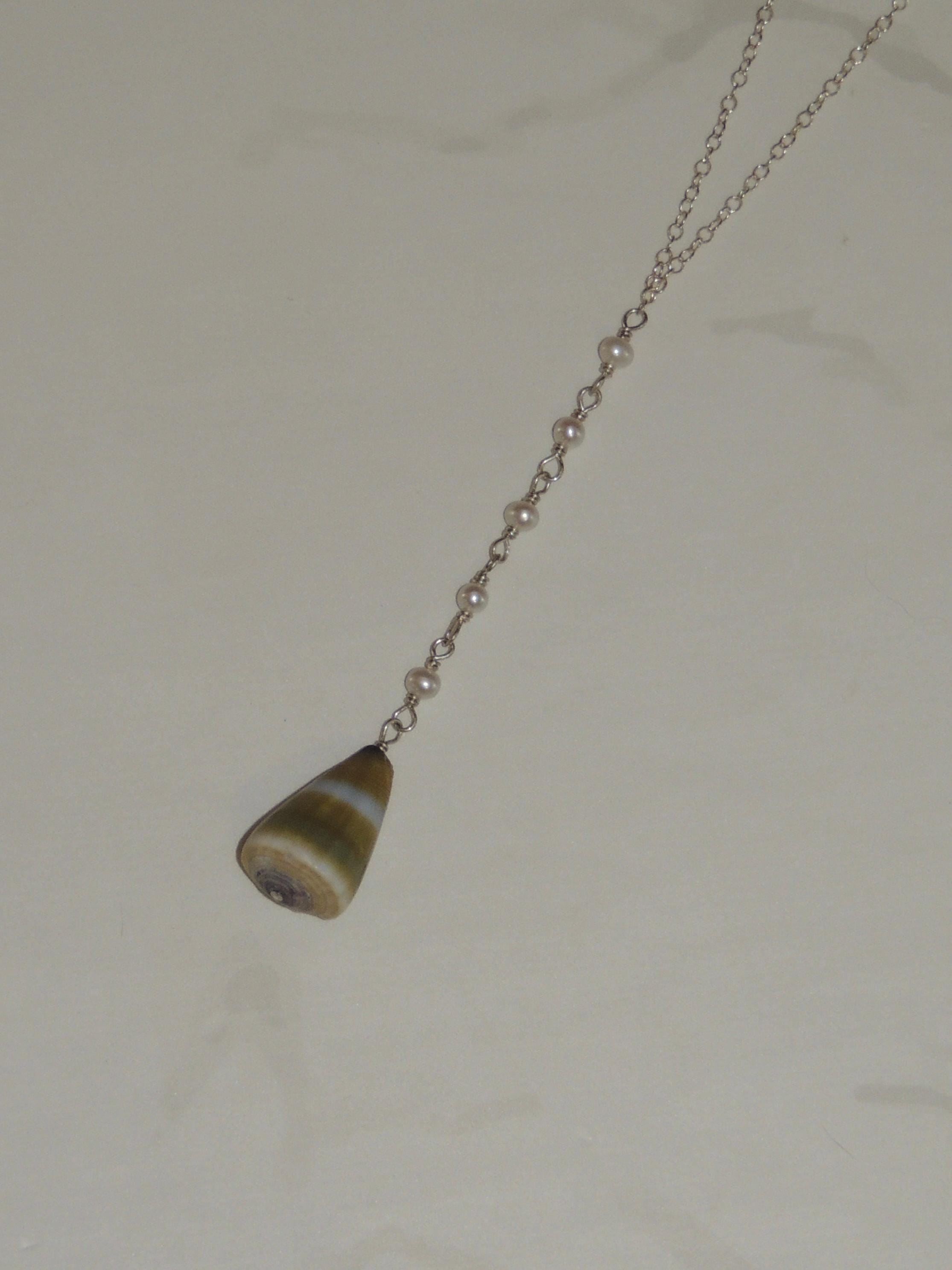 Cone Shell Lariat Necklace