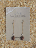 Brown Shell Chain Earrings