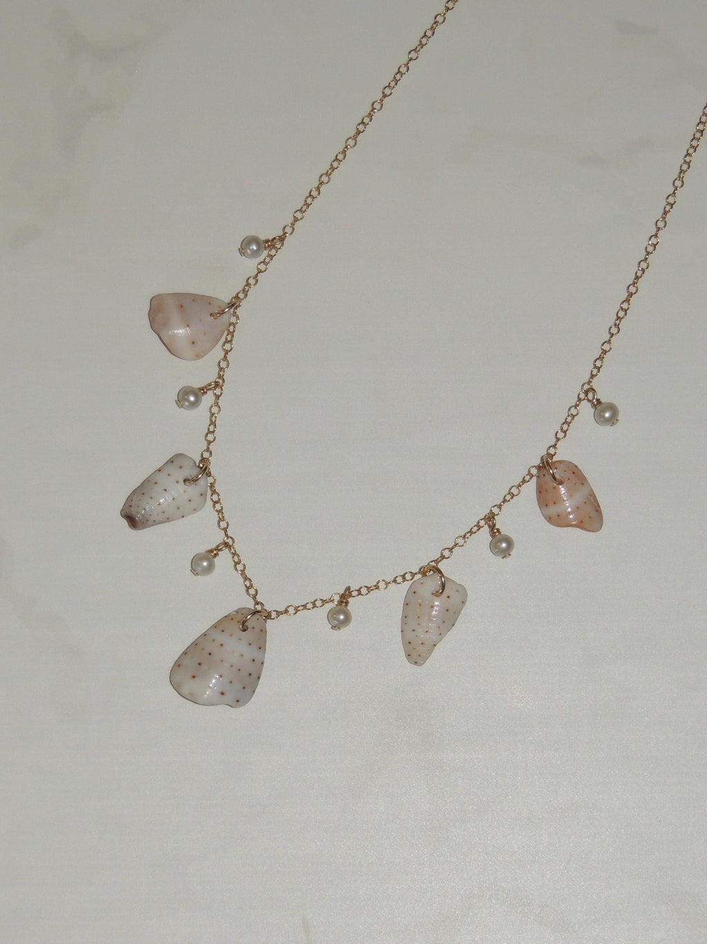 Abbreviated Cone Shell Piece Charm Necklace