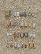 Cone Shell / Pikake Bead Huggies