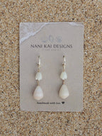 Cone Shell / Pikake Bead Huggies