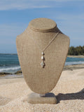 Puka Shell / Pearl Cross Necklace