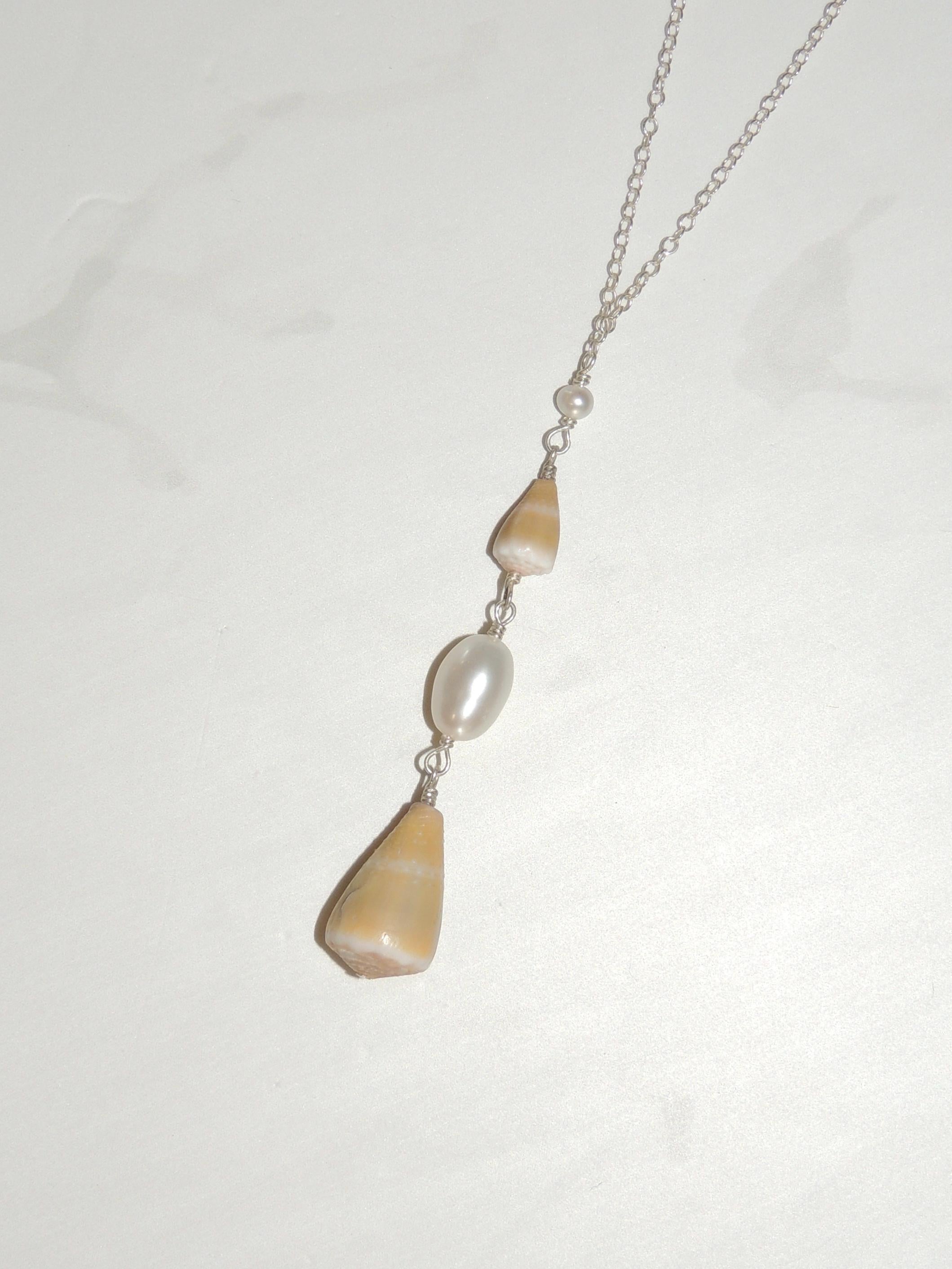 Cone Shell Lariat Necklace