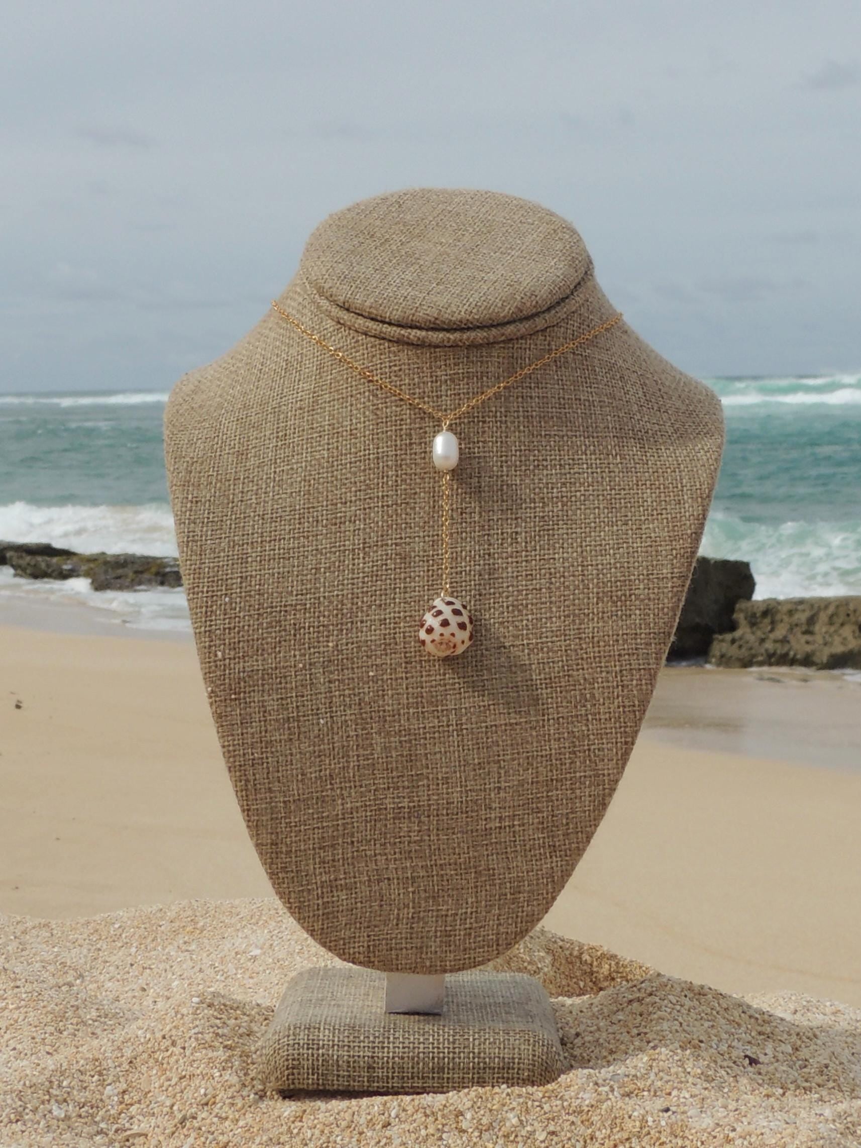 Drupe Shell Lariat Necklace