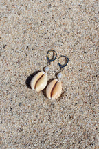 Honey Cowrie Shell Huggies