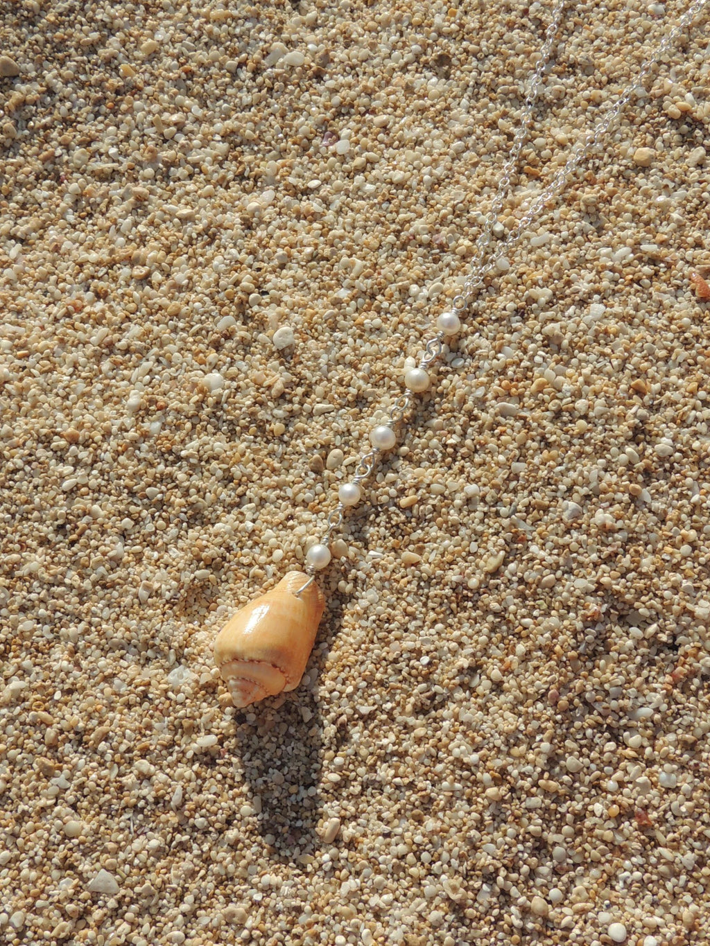 Stromb Shell Lariat Necklace