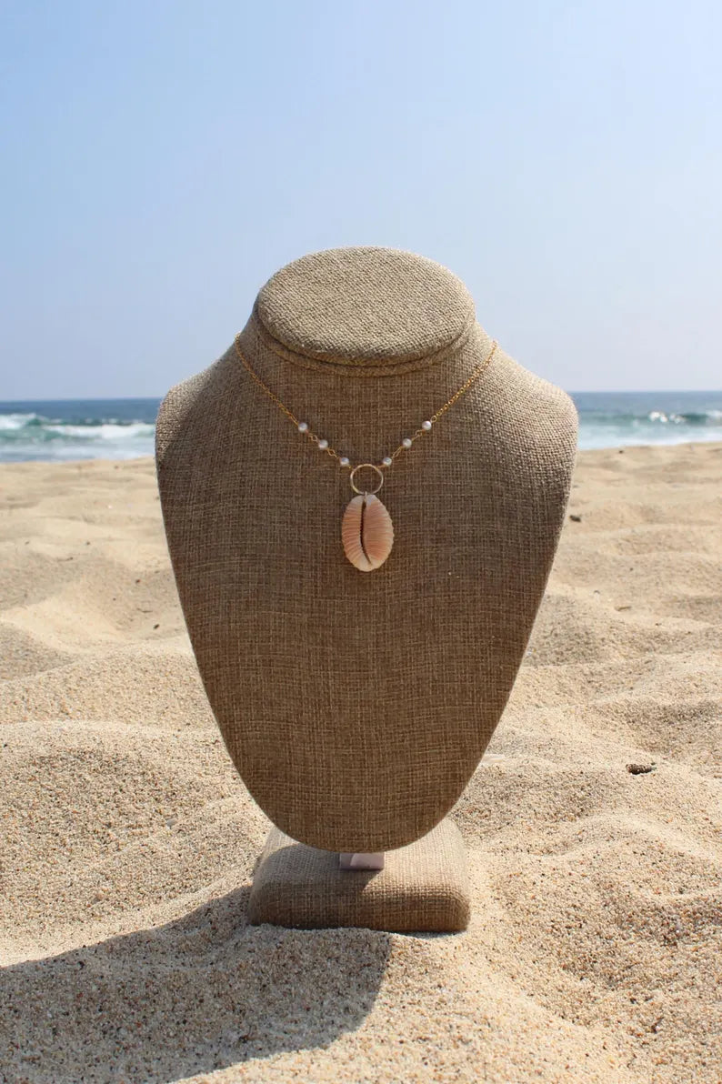 Granulated Cowrie Shell Necklace