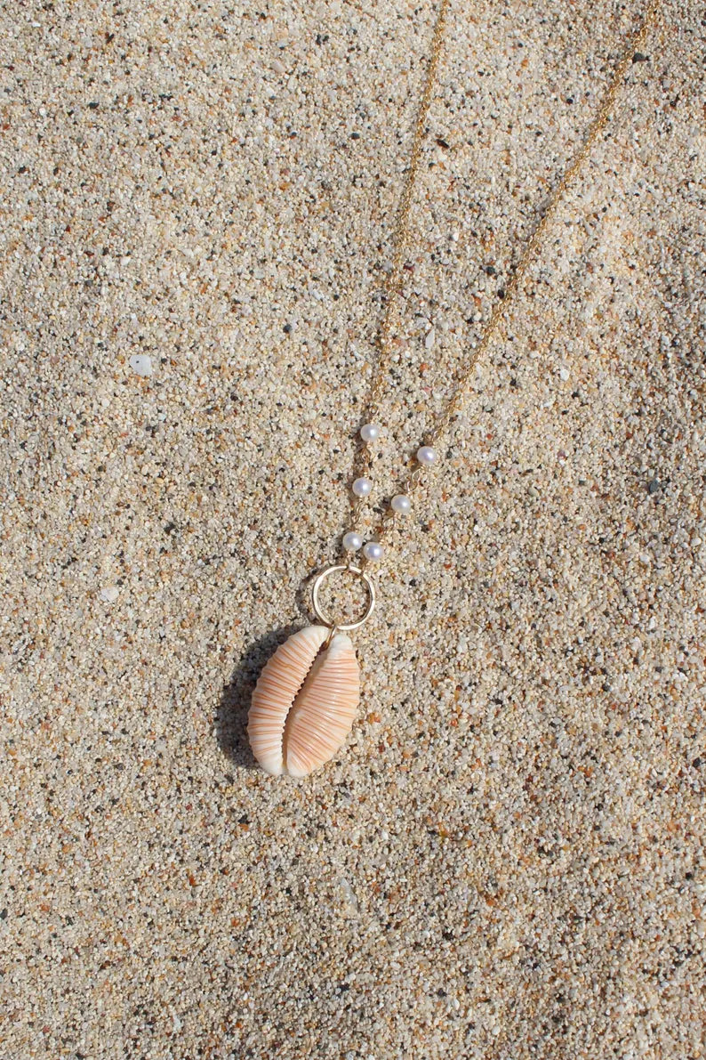Granulated Cowrie Shell Necklace